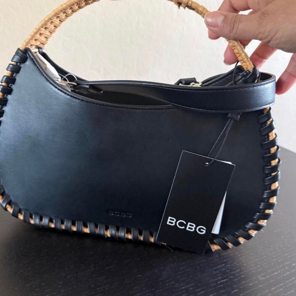 Bcbgeneration Women's Black Y2K Style Leather Hand Bag